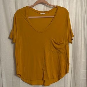 Yellow V-Neck Wet Seal